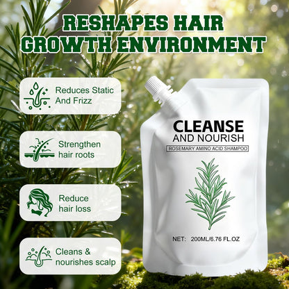 Rosemary Amino Acid Shampoo for Hair Growth – Thinning Hair Shampoo for Women and Men – Controls Oil, Strengthens Scalp – Natural Formula, 2-Pack (6.76 fl oz Total) Avelisse