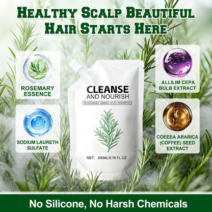 Rosemary Amino Acid Shampoo for Hair Growth – Thinning Hair Shampoo for Women and Men – Controls Oil, Strengthens Scalp – Natural Formula, 2-Pack (6.76 fl oz Total) Avelisse