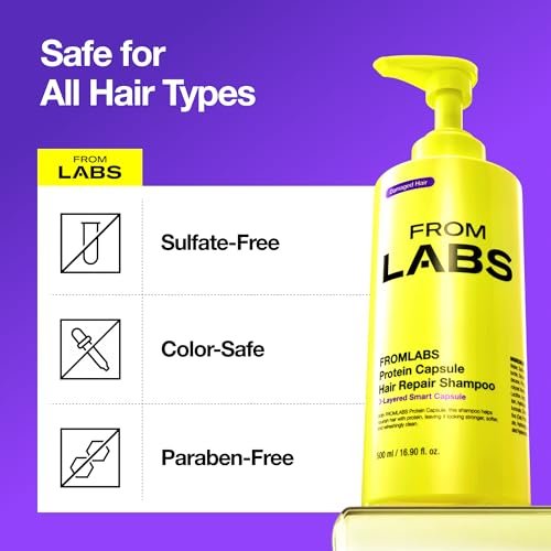 FROMLABS Protein Capsule Hair Repair Shampoo - Scalp Clarifying & Damage Repair, Hydrating Cleanse, Sulfate-Free, Color-Safe, 16.9 fl oz Avelisse
