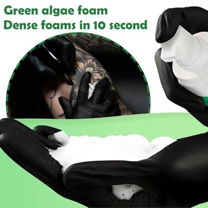 Miuxia Green Soap Tattoo 16.9OZ Ultra Concentrated – Makes 1.3 Gallons – with 7OZ Foam Bottle
