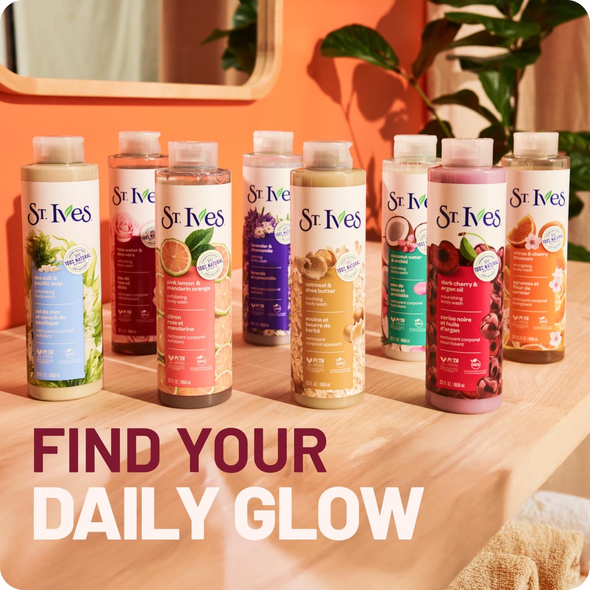 St. Ives Dark Cherry & Argan Oil Body Wash - Nourishing Body Care with 100% Natural Extracts, Moisturizing Body Soap, Daily Shower Gel Cleanser, Sweet Cherry Fragrance, 22 oz - görsel 17