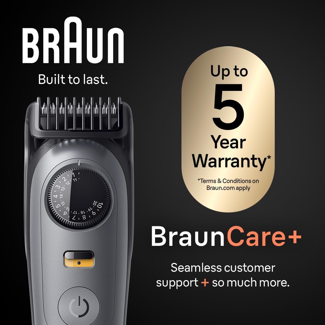 Braun Series 5 All-in-One Beard & Body Grooming Kit for Men, Cordless Trimmer, Hair Clippers & Shaver for Face, Hair & Body with Smooth Shave Head, AIO 5510, Moonstone Grey Avelisse