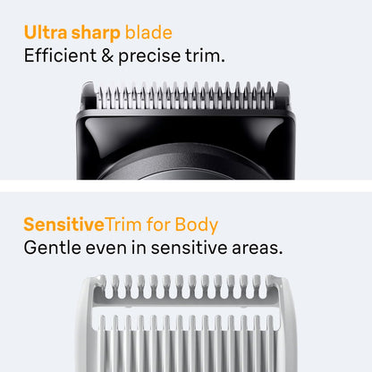 Braun Series 5 All-in-One Beard & Body Grooming Kit for Men, Cordless Trimmer, Hair Clippers & Shaver for Face, Hair & Body with Smooth Shave Head, AIO 5510, Moonstone Grey Avelisse