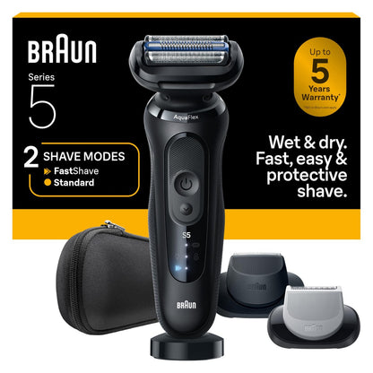 Braun Series 5 Electric Razor for Men – S5 5155cs Foil Shaver with Body Groomer & Travel Case Avelisse