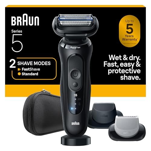 Braun Series 5 Electric Razor for Men – S5 5155cs Foil Shaver with Body Groomer & Travel Case Avelisse
