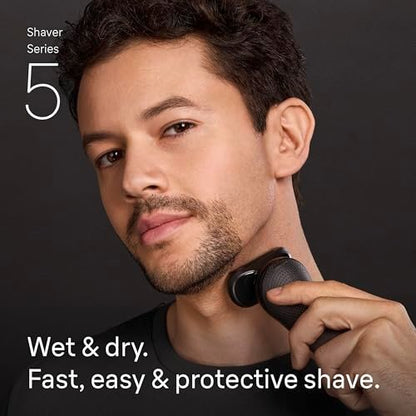 Braun Series 5 Electric Razor for Men, S5 5165ps with Precision Trimmer, Extra Shaver Head & 4-in-1 Clean & Charge Center Avelisse