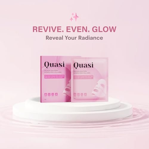 Quasi Salmon PDRN Collagen Mask – Hydrating, Firming & Smoothing Korean Gel Face Mask for Collagen Boost & Pore Care – 4 Masks, Non-Irritating, Natural Ingredients Avelisse