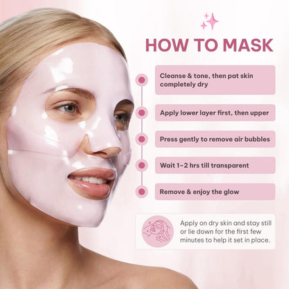 Quasi Salmon PDRN Collagen Mask – Hydrating, Firming & Smoothing Korean Gel Face Mask for Collagen Boost & Pore Care – 4 Masks, Non-Irritating, Natural Ingredients Avelisse
