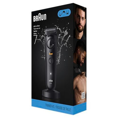 Braun Series 7 All-in-One Beard & Body Grooming Kit for Men - Cordless Trimmer, Hair Clippers & Shaver with Gillette ProGlide Razor, AIO 7535, Matte Black Avelisse