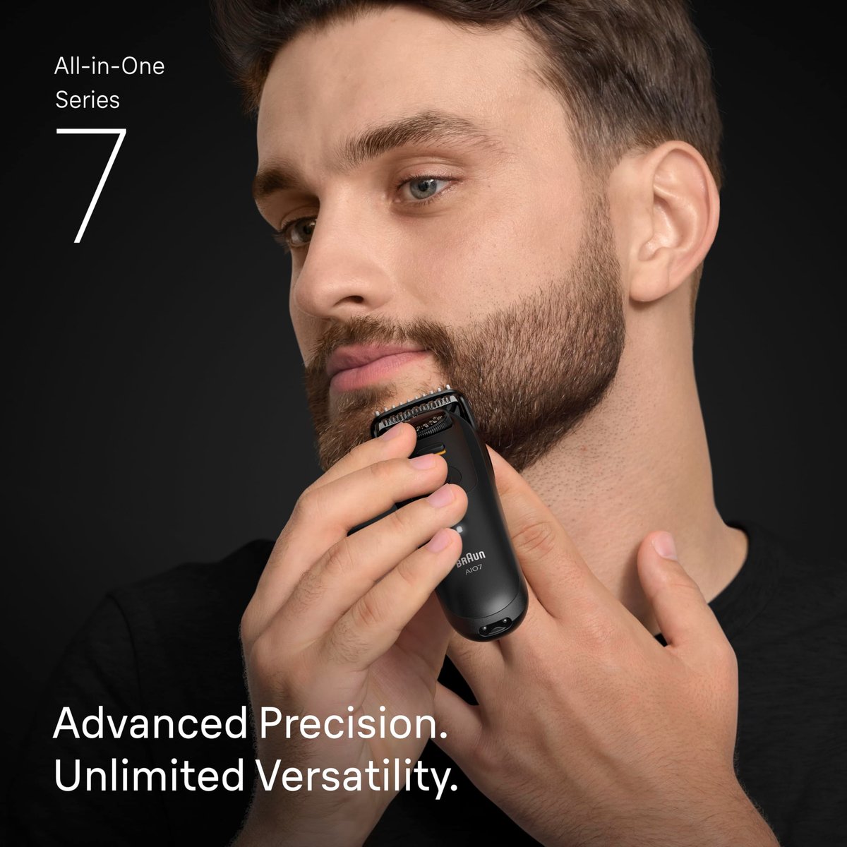 Braun Series 7 All-in-One Beard & Body Grooming Kit for Men - Cordless Trimmer, Hair Clippers & Shaver with Gillette ProGlide Razor, AIO 7535, Matte Black Avelisse