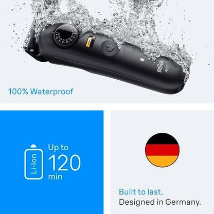 Braun Series 7 All-in-One Beard & Body Grooming Kit for Men - Cordless Trimmer, Hair Clippers & Shaver with Gillette ProGlide Razor, AIO 7535, Matte Black Avelisse