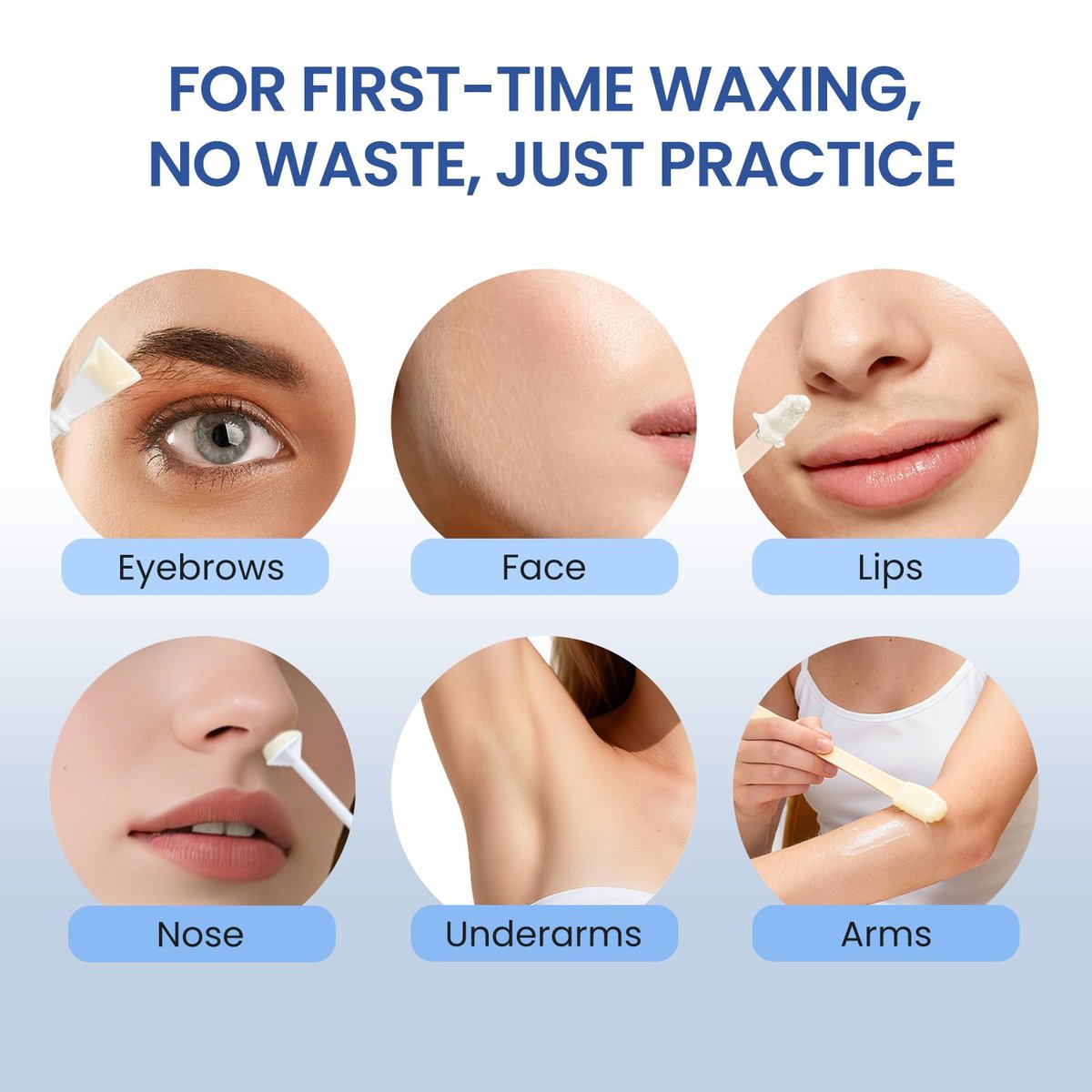 AUZEAL Nose Hard Wax Beads for Hair Removal - 200g Refill Precision Waxing Beads for Nose, Ear, Eyebrow, Lip, Face - Natural Wax for Sensitive Skin, Painless, Portable Avelisse