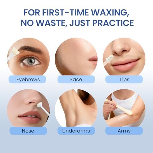 AUZEAL Nose Hard Wax Beads for Hair Removal - 200g Refill Precision Waxing Beads for Nose, Ear, Eyebrow, Lip, Face - Natural Wax for Sensitive Skin, Painless, Portable Avelisse