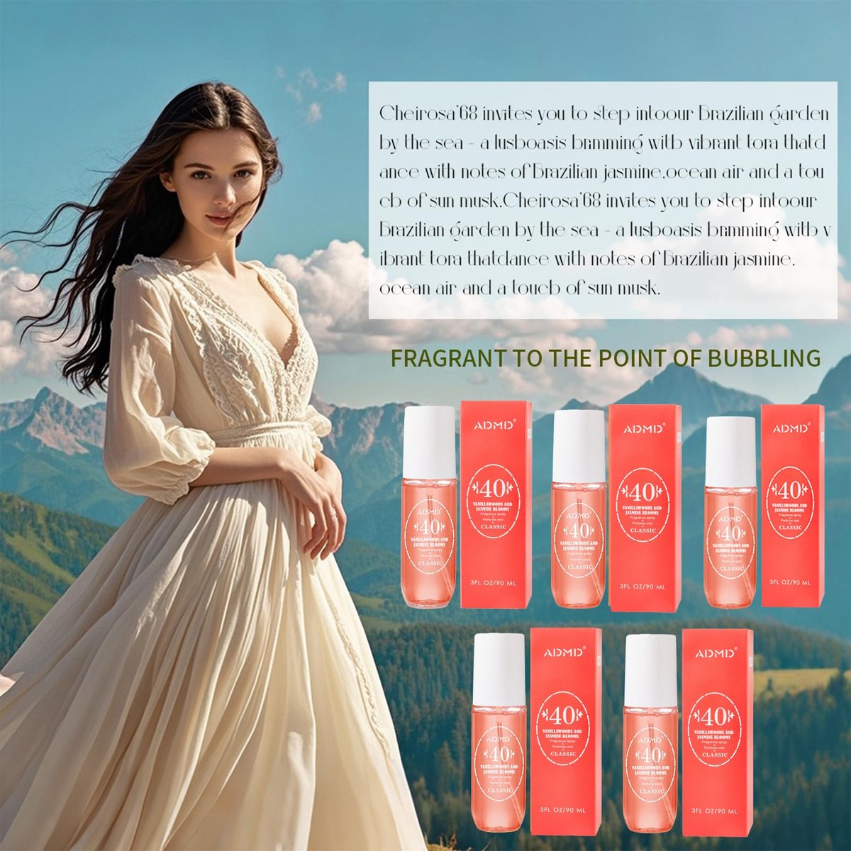 ADMD Sweet Romantic Perfume for Women, Floral Fantasy Eau de Toilette – Long-Lasting Fresh Fragrance, Giftable Travel Spray, 90ml/3.0 floz 40# - görsel 13