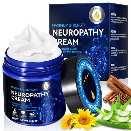 USBSREGARDS Neuropathy Cream Extra Strength Nerve Relief Cream for Feet, Legs, Neck, Back, Hands, Body – Lightweight, Plant-Based Formula with Cooling Comfort, 4 oz - görsel 2
