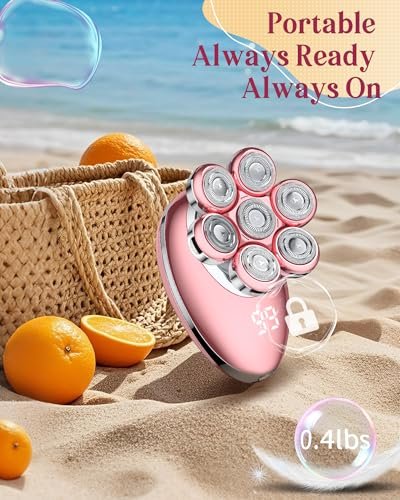 Electric Razors for Women, 7D Electric Shaver for Women, Cordless Facial Hair Removal Trimmer for Women's Face - Pink Avelisse