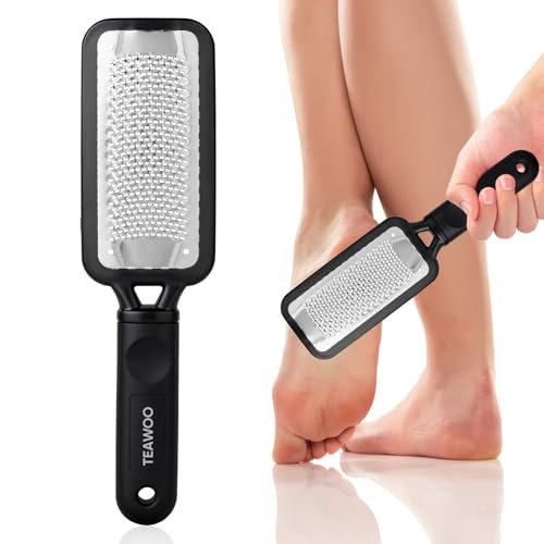TEAWOO Foot File Callus Remover - Large Stainless Steel Foot Rasp, Heavy Duty Foot Scraper for Dead Skin & Hard Heels, Waterproof Pedicure Tool for At-Home Foot Care - görsel 2