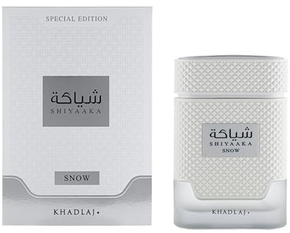 Khadlaj Shiyaaka Snow Eau De Parfum – Citrus, Woody, Spicy, Aromatic Long-Lasting Fragrance for Men, 3.4 oz (100 ml) Avelisse