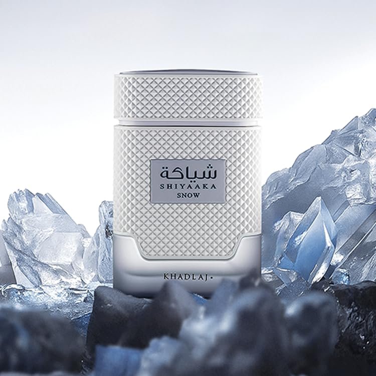 Khadlaj Shiyaaka Snow Eau De Parfum – Citrus, Woody, Spicy, Aromatic Long-Lasting Fragrance for Men, 3.4 oz (100 ml) Avelisse
