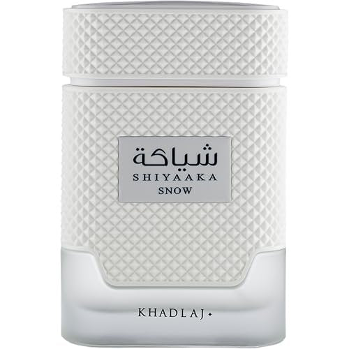 Khadlaj Shiyaaka Snow Eau De Parfum – Citrus, Woody, Spicy, Aromatic Long-Lasting Fragrance for Men, 3.4 oz (100 ml) Avelisse
