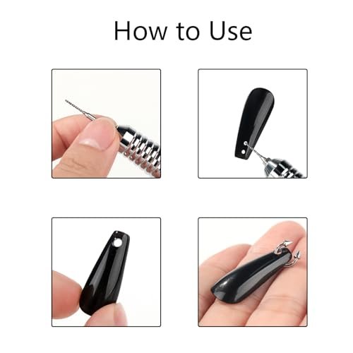Bravizvy Punk Nail Charms Kit – Stainless Steel 3D Metal Rivets, Stars, Spikes & Gothic Studs for Edgy Manicures - görsel 16