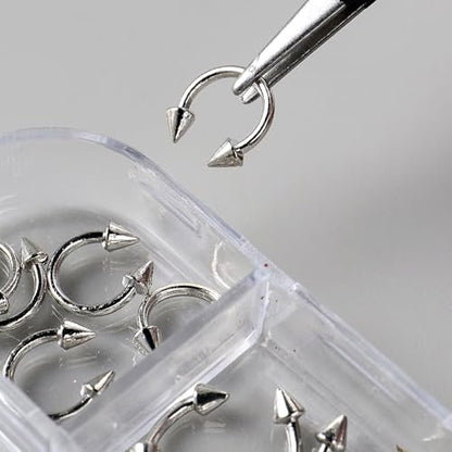 Bravizvy Punk Nail Charms Kit – Stainless Steel 3D Metal Rivets, Stars, Spikes & Gothic Studs for Edgy Manicures