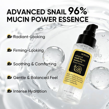 Snail Mucin Serum 100ml - Advanced Snail 96% Mucin Power Essence, Hydrating Face Serum with Snail Secretion Filtrate for Dull Skin, Repairing Skin Care for Women Avelisse