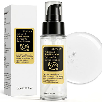 Snail Mucin Serum 100ml - Advanced Snail 96% Mucin Power Essence, Hydrating Face Serum with Snail Secretion Filtrate for Dull Skin, Repairing Skin Care for Women Avelisse
