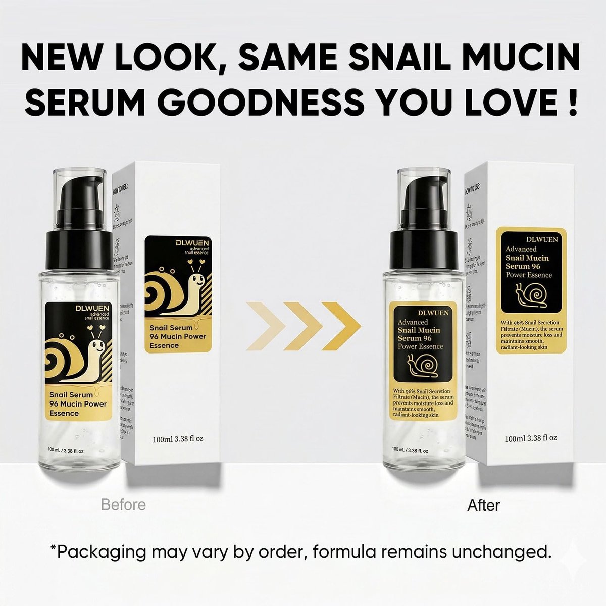Snail Mucin Serum 100ml - Advanced Snail 96% Mucin Power Essence, Hydrating Face Serum with Snail Secretion Filtrate for Dull Skin, Repairing Skin Care for Women Avelisse