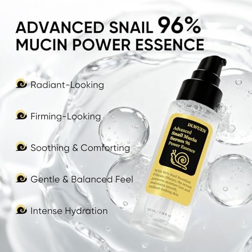 Snail Mucin Serum 100ml - Advanced Snail 96% Mucin Power Essence, Hydrating Face Serum with Snail Secretion Filtrate for Dull Skin, Repairing Skin Care for Women Avelisse