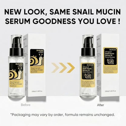 Snail Mucin Serum 100ml - Advanced Snail 96% Mucin Power Essence, Hydrating Face Serum with Snail Secretion Filtrate for Dull Skin, Repairing Skin Care for Women Avelisse