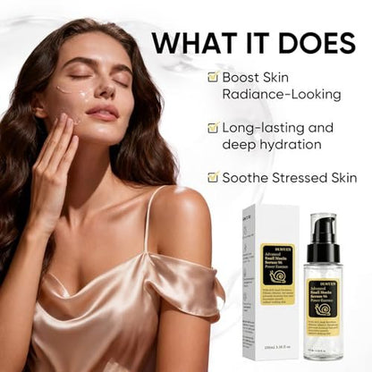 Snail Mucin Serum 100ml - Advanced Snail 96% Mucin Power Essence, Hydrating Face Serum with Snail Secretion Filtrate for Dull Skin, Repairing Skin Care for Women Avelisse