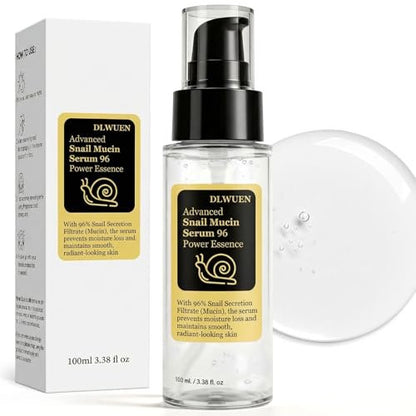 Snail Mucin Serum 100ml - Advanced Snail 96% Mucin Power Essence, Hydrating Face Serum with Snail Secretion Filtrate for Dull Skin, Repairing Skin Care for Women Avelisse