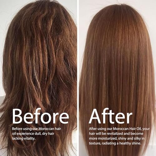 TRIMYFITER Moroccan Argan Oil Hair Serum - Natural Treatment for Frizzy, Dry, Damaged, Curly Hair with Heat Protectant Avelisse