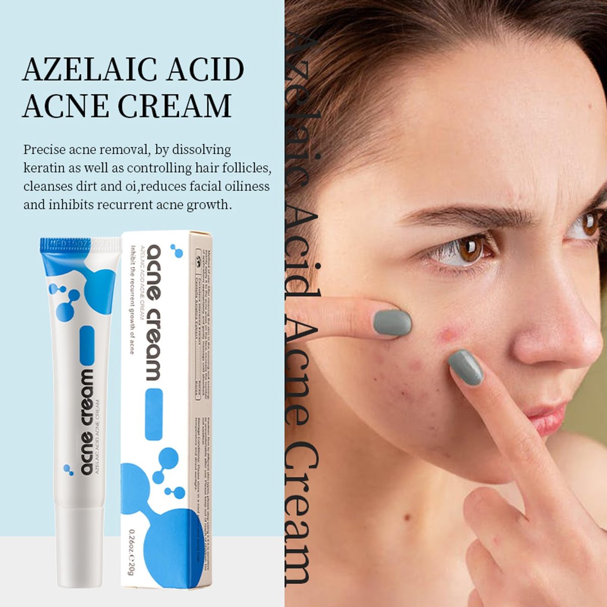 2 PCS Azelaic Acid Cream for Face - Moisturizer with Hyaluronic Acid for Redness, Acne Breakouts, and Oil Balance - görsel 7