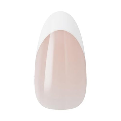 KISS CORE Press On Nails - Curiosity White Medium Almond - 32 Nails with Glue, File & Stick