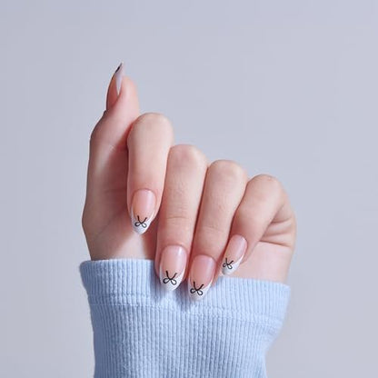 KISS Core Press On Nails 'Our Moment' - Beige Almond Medium 32-Piece Set with Glue & Tools Avelisse