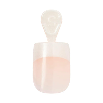 KISS I Wish Press On Nails - Real Short Square White Acrylic Nails with Glue (32 Pcs)