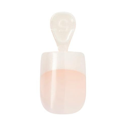 KISS I Wish Press On Nails - Real Short Square White Acrylic Nails with Glue (32 Pcs)