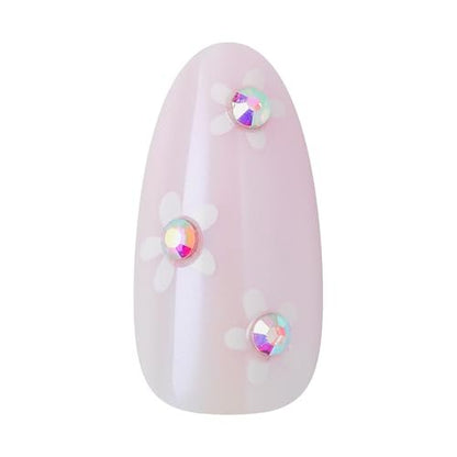 KISS Glam Press On Nails - Breeze of Bliss White Almond Medium - 32 Nails with Glue, File & Stick Avelisse
