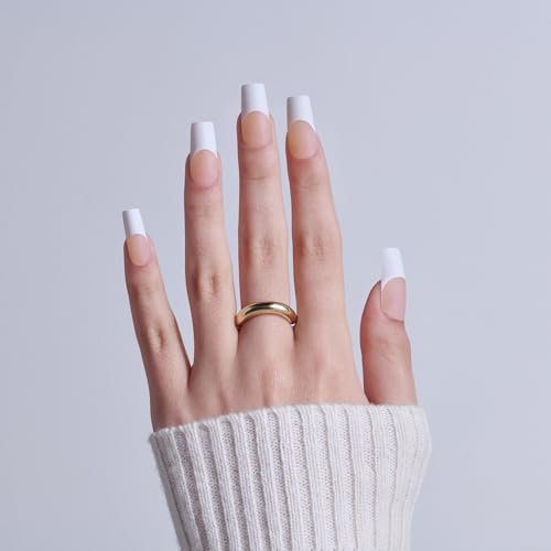 KISS CORE Press On Nails 'Every Minute' - White, Long Square Shape, 32 Nails + Glue & Tools - görsel 6