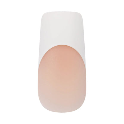 KISS CORE Press On Nails 'Every Minute' - White, Long Square Shape, 32 Nails + Glue & Tools