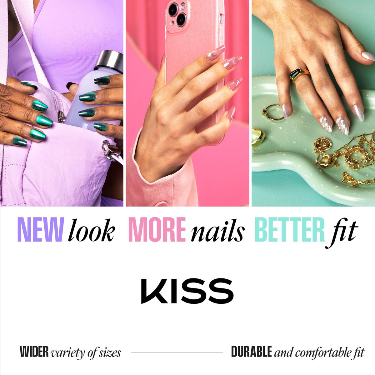 KISS CORE Press On Nails 'Every Minute' - White, Long Square Shape, 32 Nails + Glue & Tools - görsel 17