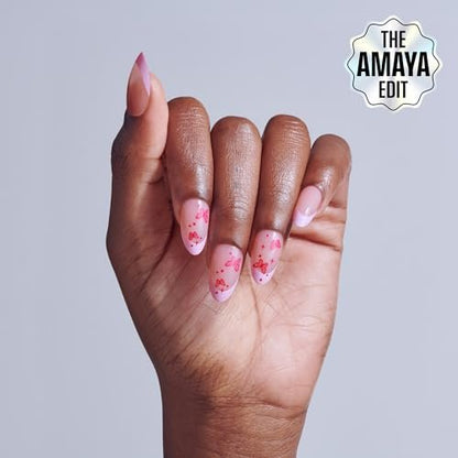 KISS Signature Press On Nails - Pink Almond Medium - 32 Nails with Glue & Tools Avelisse