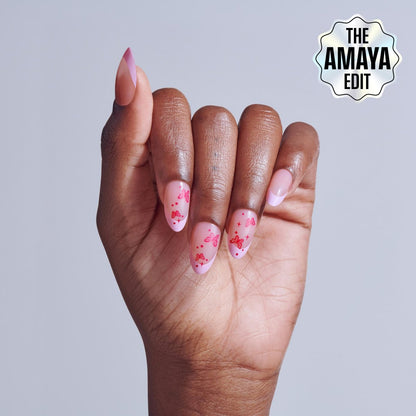 KISS Signature Press On Nails - Pink Almond Medium - 32 Nails with Glue & Tools Avelisse