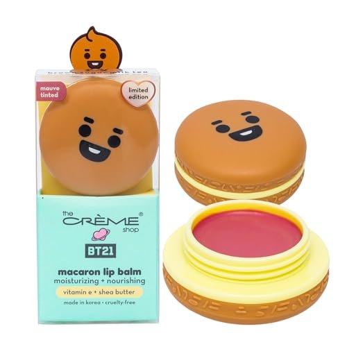 The Creme Shop x BT21 Lip Balm Set – 2 Tinted Shooky Macaron Lip Balm Pots with Vitamin E & Shea Butter - görsel 4