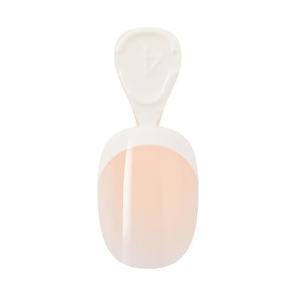 KISS CORE Press On Nails - 'Perfection' White Petite Squoval - 32 Nails with Glue, File & Stick
