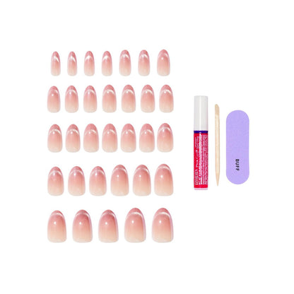 KISS Glam Press On Nails 'Stardust Wonder' - Medium Almond, Pink, 32 Nails with Glue & Tools