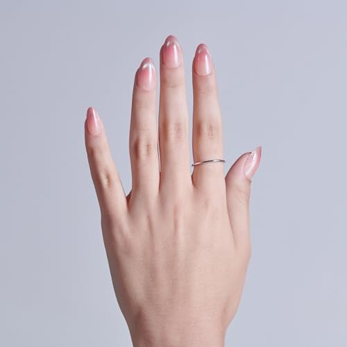 KISS Glam Press On Nails 'Stardust Wonder' - Medium Almond, Pink, 32 Nails with Glue & Tools - görsel 6