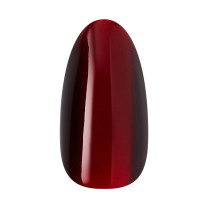 KISS CORE Press On Nails 'Apple Blossom' - Medium Almond Shape - 32 Nails with Glue, File & Stick - Red